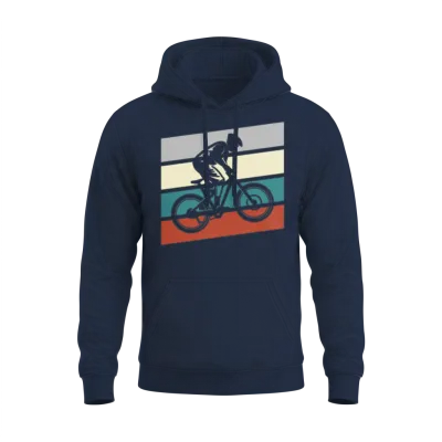 Mountainbike Retro Unisex Hoodie - Navy