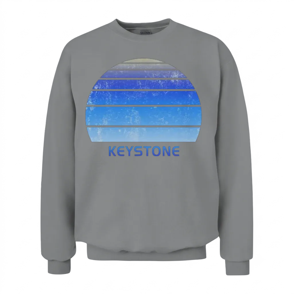 Retro Keystone Colorado Sunset Outdoors Fan Ski Unisex Sweatshirt - Sport Grey