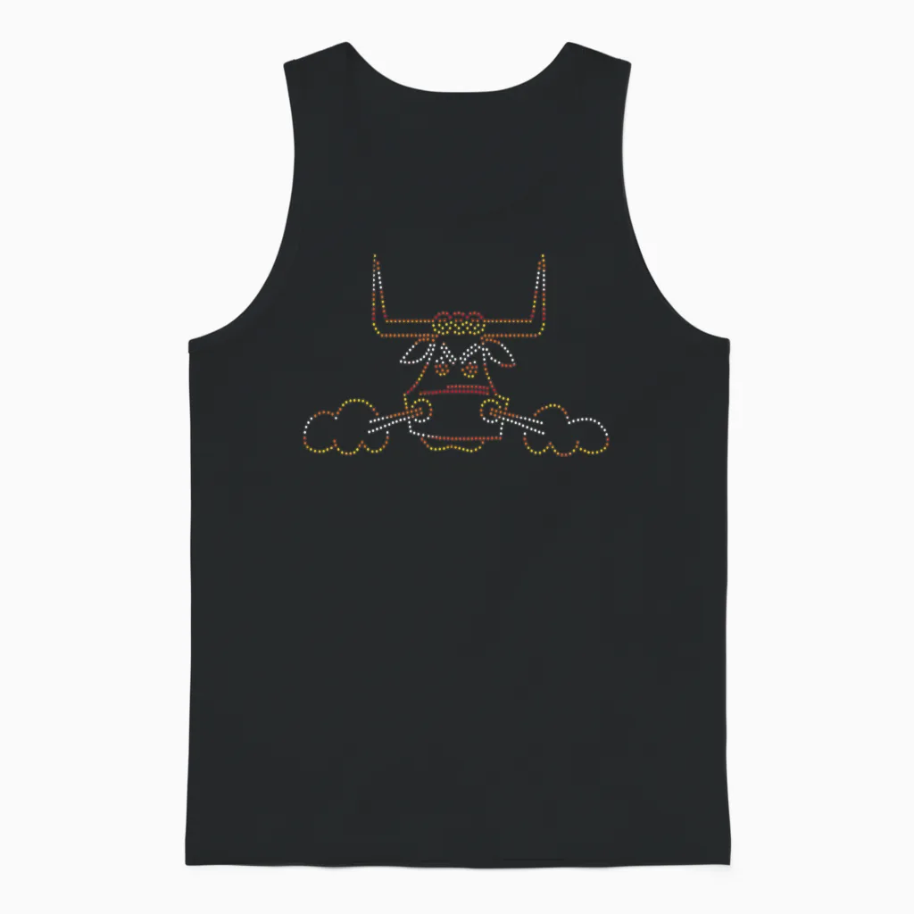 Astrodome Scoreboard Bull Unisex Tank Top in Black