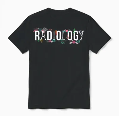 Radiology Technologist Flowers Rad Tech Unisex T-Shirt - Black