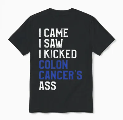 Uplifting Colon Cancer Awareness Unisex T-Shirt - Black