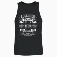 56. Geburtstag Legenden Wurden Im Juli 1968 Geboren Unisex Tank Top in Black - 2