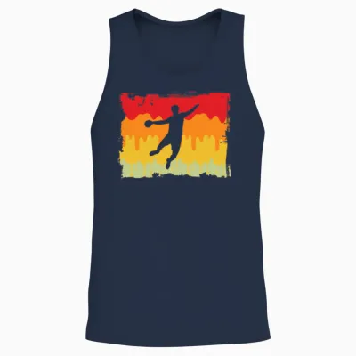Handball Retro Unisex Tank Top - Navy