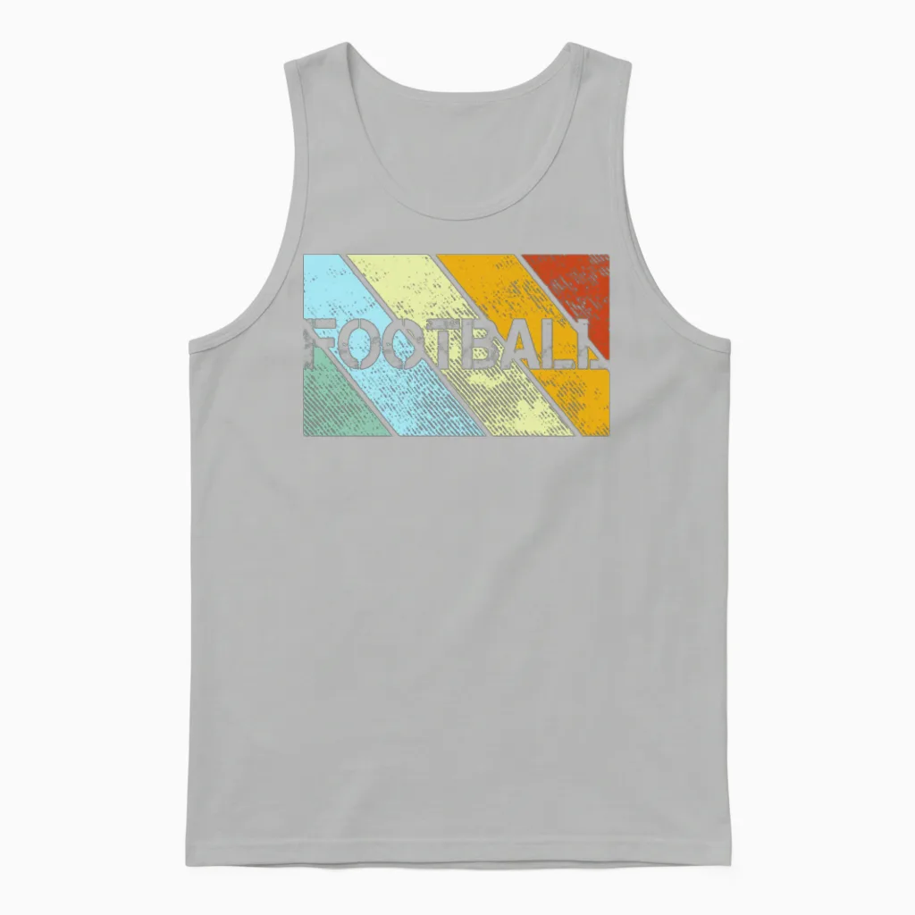 Football Retro Unisex Tank Top in Ash