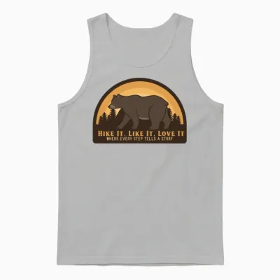 Hiking: Hike It, Like It, Love It Unisex Tank Top - Ash
