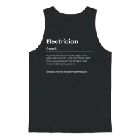 Funny Electrician — Electricians Gift Unisex Tank Top - Black – 1