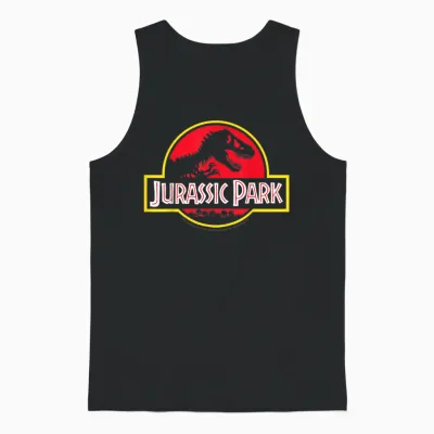 T-Rex Adventure Jurassic Park 2025 Logo Unisex Tank Top - Black