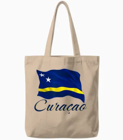 Curacao-Flagge, Patriotisch, Herren, Damen, Kinder, Curaçao, Niederländisch Tote Bags - Natural