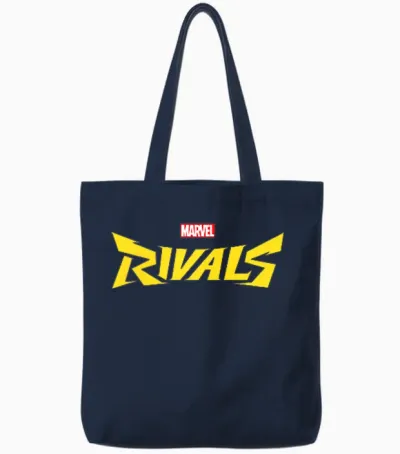 Marvel Rivals Official Video Game Logo Front & Back Tote Bags - Navy