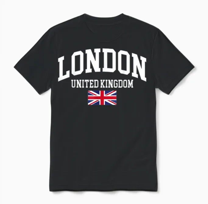 London London England England Uk English Unisex T-Shirt in Black