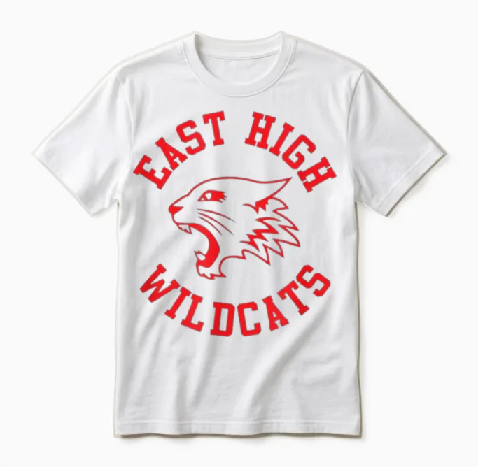 East High Wildcats Unisex T-Shirt in White