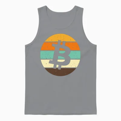 Retro Bitcoin Vintage Crypto Blockchain Unisex Tank Top - Sport Grey