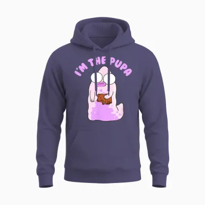 Solar Opposites I'm the Pupa Portrait Funny Cartoon Unisex Hoodie - Heather Sport Dark Navy