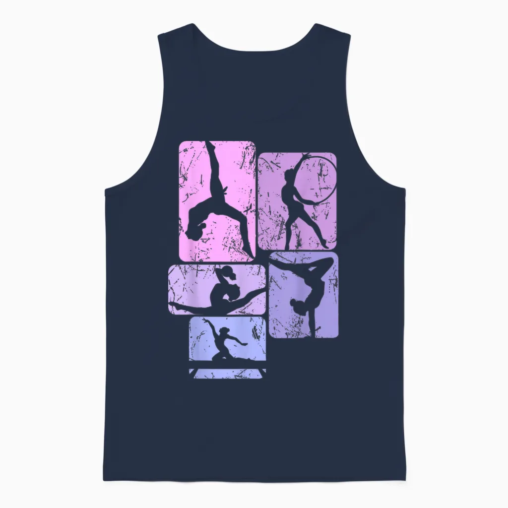 Turnerin Turnen Gymnastik Kinder Mädchen Damen Unisex Tank Top in Navy