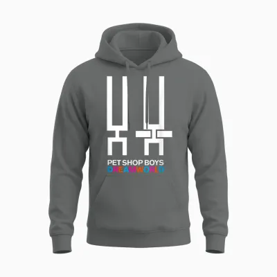 Pet Shop Boys Dreamworld Tour T-Shirt, Blue Unisex Hoodie - Graphite Heather