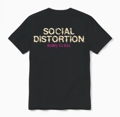 Offizielle Social Distortion Born to Kill Skelly Unisex T-Shirt - Black
