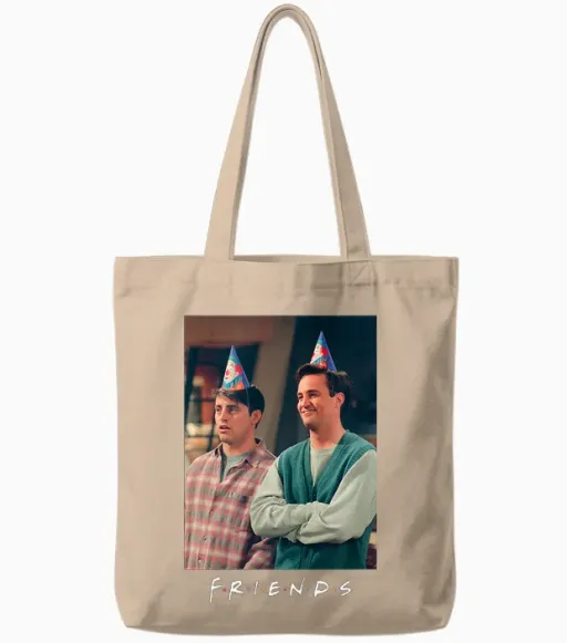 Friends Tv Series Joey & Chandler Birthday Ny Logo Papl181 Tote Bags - Natural