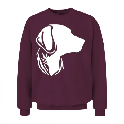 Dog Portrait for Proud Dog Owners Unisex Sweatshirt - Maroon