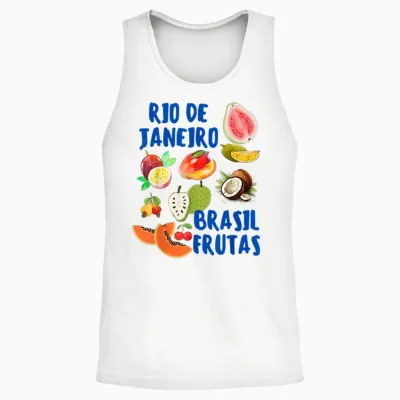 Rio De Janeiro Brasilien Frutas Bauernmarkt Sommer Unisex Tank Top - White