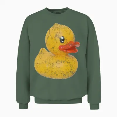 Rubber Duck Retro Unisex Sweatshirt - Military Green