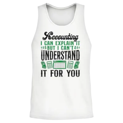 Accountant Bookkeeper Accounting Unisex Tank Top - White