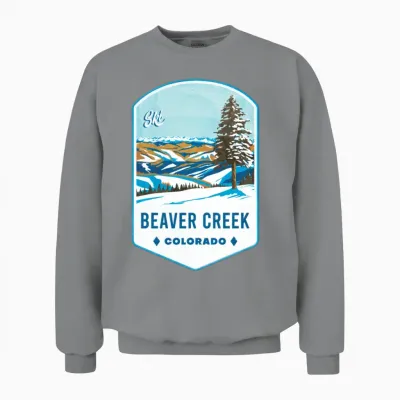 Beaver Creek Colorado Ski Badge Unisex Sweatshirt - Sport Grey