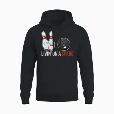 Funny Bowling Unisex Hoodie - Black