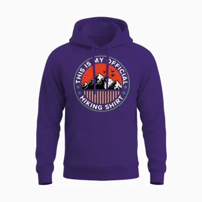 This Is My Official Hiking Shirt Wanderlust Unisex Hoodie - Purple