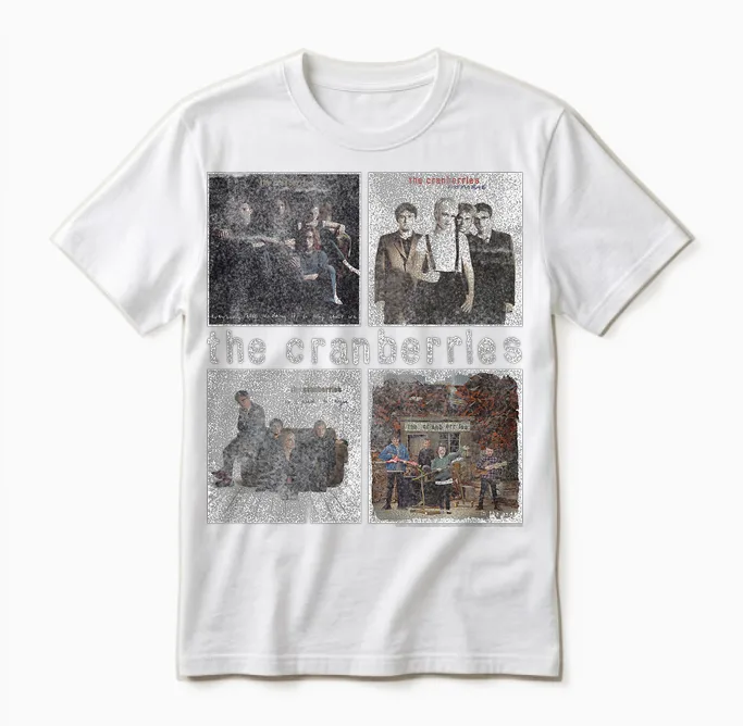 The Cranberries Distressed Album Covers Vintage Band Unisex T-Shirt in White