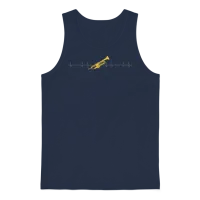Trumpet - Trumpet Heartbeat Unisex Tank Top - Navy – 1