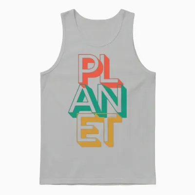 Retro Planet Unisex Tank Top - Ash