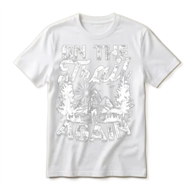 On the Trail Again - Hiking Unisex T-Shirt - White