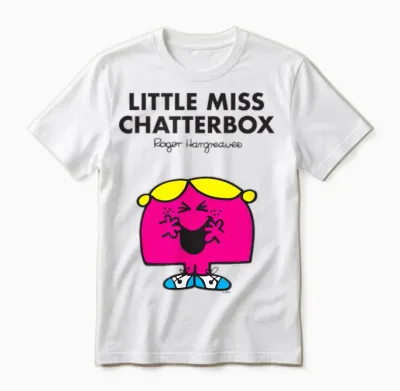 Mr. Men Little Miss Chatterbox Unisex T-Shirt - White