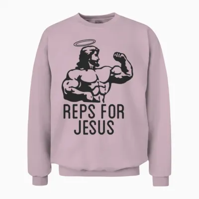 Reps Jesus Funny Unisex Sweatshirt - Light Pink