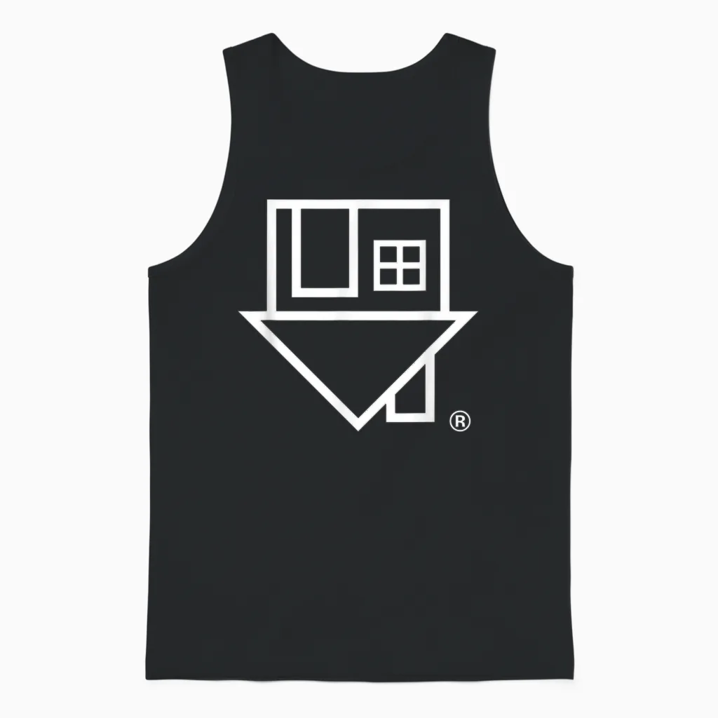 Das Nachbarschaftshaus-Logo Unisex Tank Top in Black