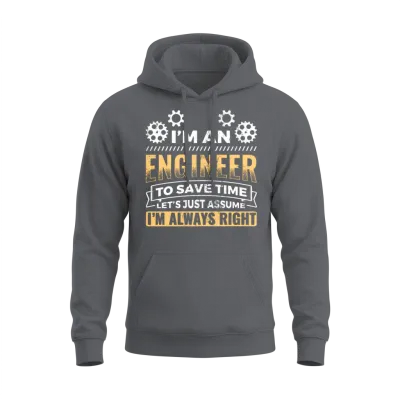 Funny Engineering Engineer Unisex Hoodie - Charcoal