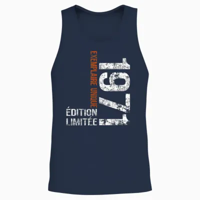 Vintage 1971 Gift 55 Years Man Birthday Humour Unisex Tank Top - Navy