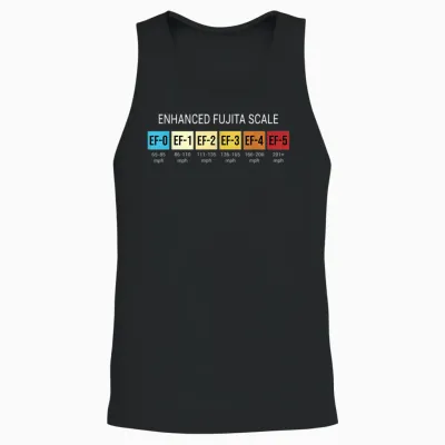 Storm Chasing Enhanced Fujita Scale Tornado Meteorologist Unisex Tank Top - Black