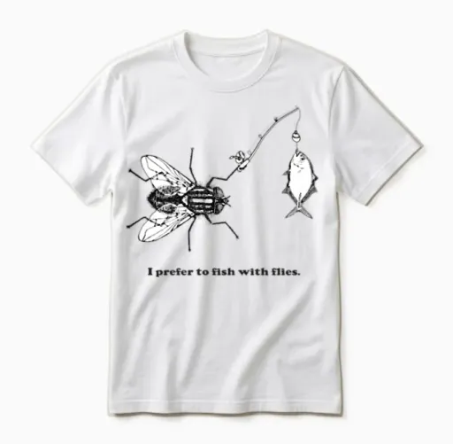 Fly Fishing Unisex T-Shirt in White