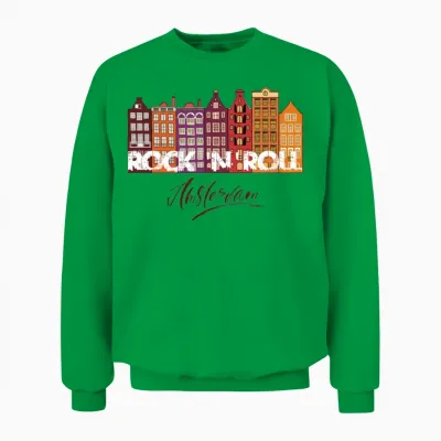 Rock N Roll Amsterdam Unisex Sweatshirt - Irish Green