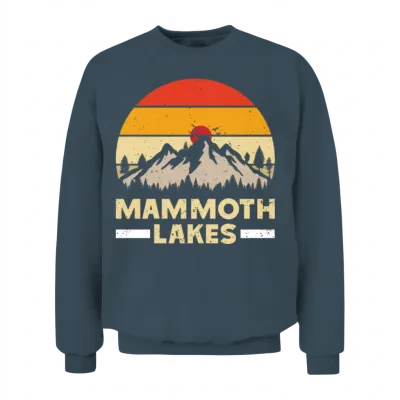Mammoth Lakes California Golden State Mammoth Unisex Sweatshirt - Dark Heather