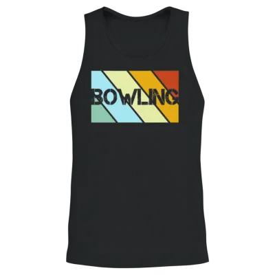 Bowling Retro Unisex Tank Top - Black
