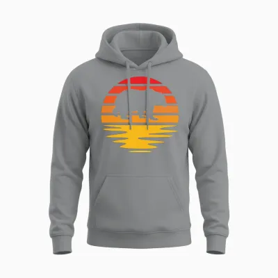 Bear Retro Unisex Hoodie - Sport Grey