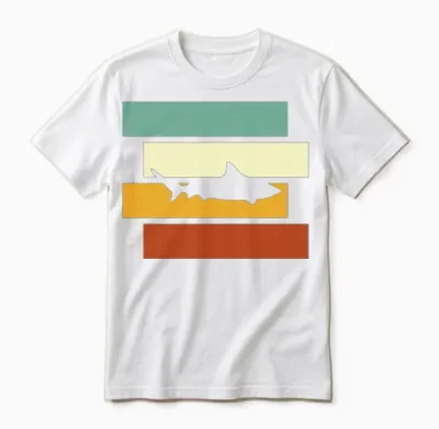 Shark Retro Unisex T-Shirt - White