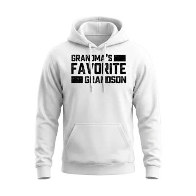 Grandma S Favorite Grandson Unisex Hoodie - White