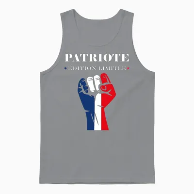 Force Drapeau Français Patriotisme Poing Levé Patriote T-Shirt Haut De Gamme Unisex Tank Top - Sport Grey