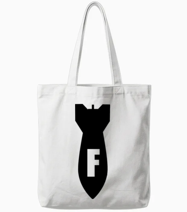 F-Bomb Tote Bags in White