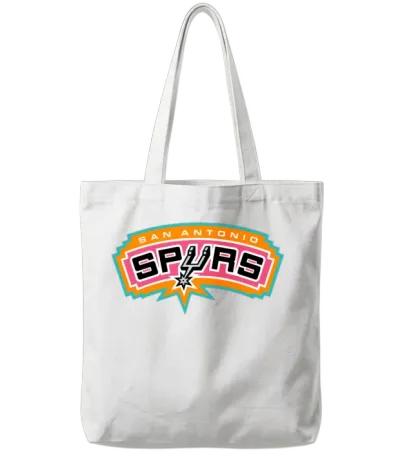 An Onio Spurs Logo Tote Bags - White