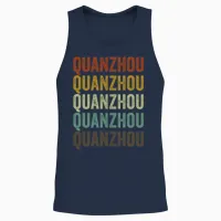Quanzhou China Retro Vintage Unisex Tank Top - Navy – 2