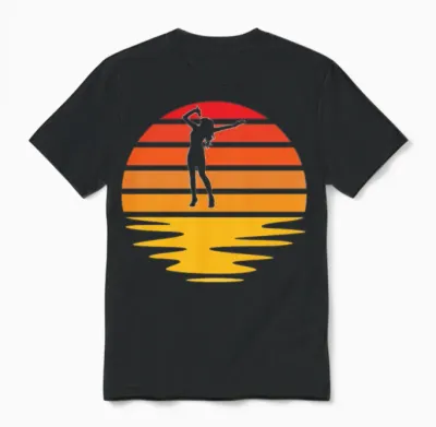 Singing Retro Unisex T-Shirt - Black
